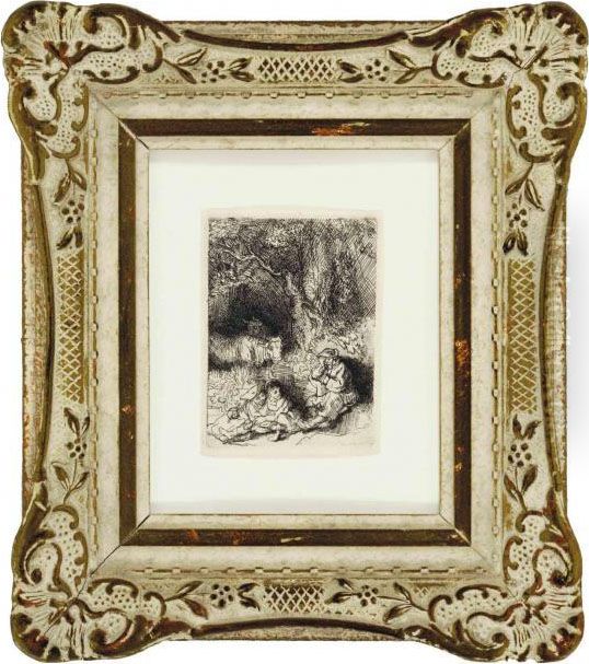 The Sleeping Herdsman Oil Painting by Harmenszoon van Rijn Rembrandt