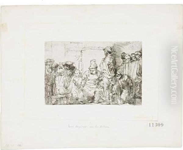Christ Seated Disputing With The Doctors Oil Painting by Harmenszoon van Rijn Rembrandt