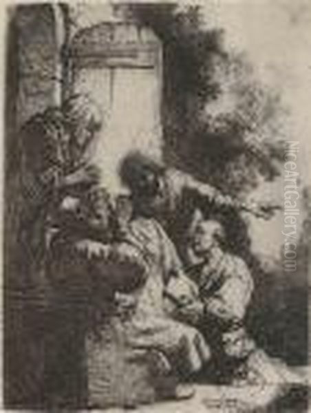 Joseph's Coat Brought To Jacob Oil Painting by Harmenszoon van Rijn Rembrandt