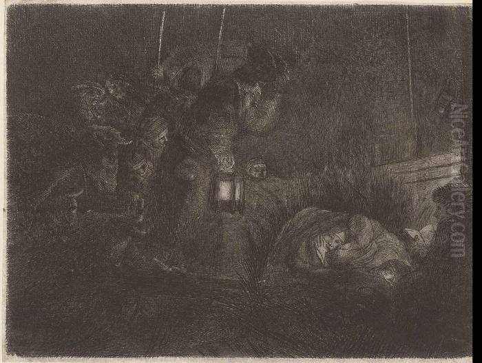 The Adoration Of The Shepherds: A Night Piece Oil Painting by Harmenszoon van Rijn Rembrandt
