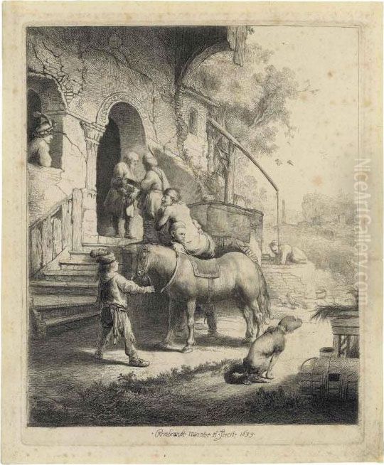 The Good Samaritan Oil Painting by Harmenszoon van Rijn Rembrandt