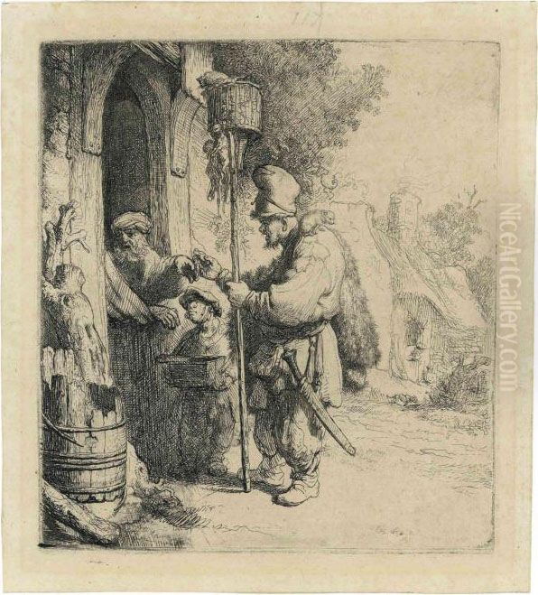 The Rat Catcher Oil Painting by Harmenszoon van Rijn Rembrandt
