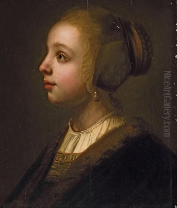 Jeune Fille En Buste Oil Painting by Harmenszoon van Rijn Rembrandt