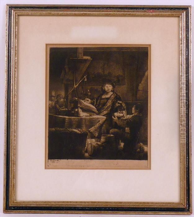 Man In His Study Oil Painting by Harmenszoon van Rijn Rembrandt