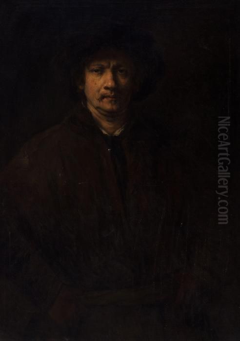 Self-portrait Oil Painting by Harmenszoon van Rijn Rembrandt