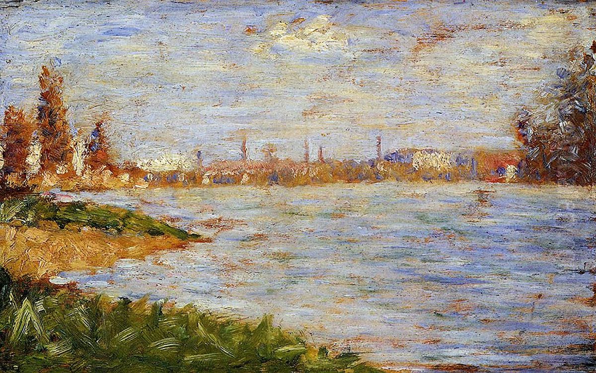 The Riverbanks Oil Painting by Georges Seurat
