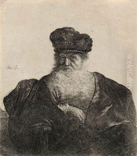 Old Man With Beard Oil Painting by Harmenszoon van Rijn Rembrandt