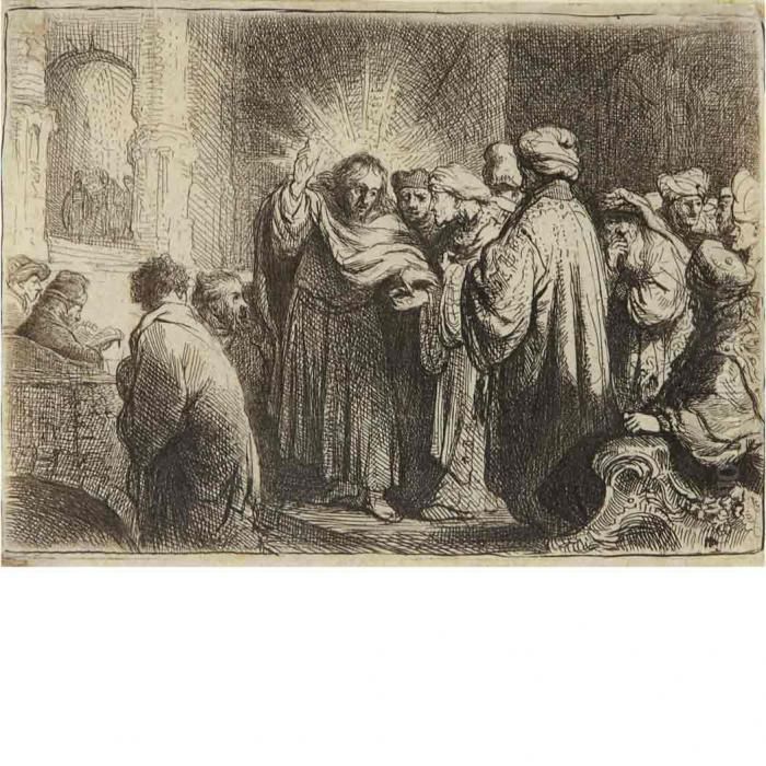 The Tribute Money Oil Painting by Harmenszoon van Rijn Rembrandt