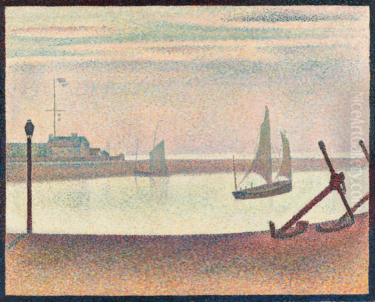 The Channel at Gravelines, Evening Oil Painting by Georges Seurat