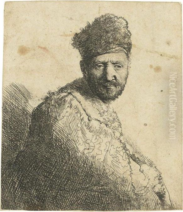 A Bearded Man Oil Painting by Harmenszoon van Rijn Rembrandt
