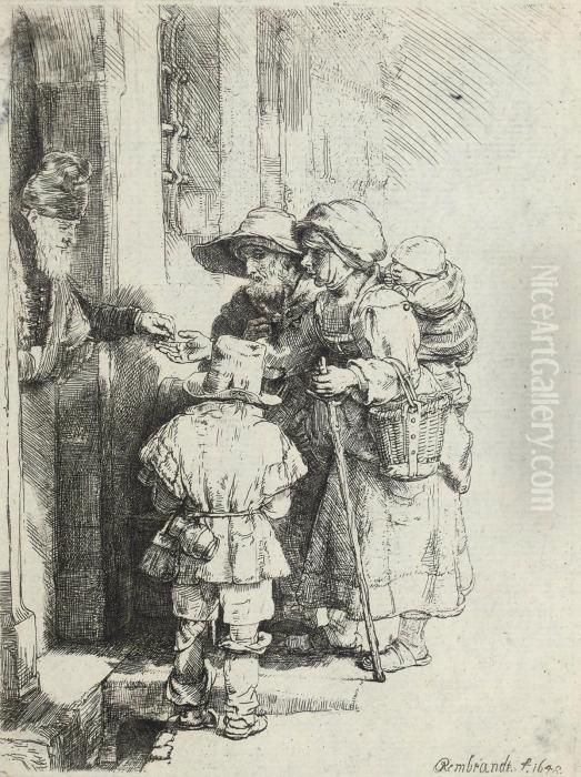 A Small Collection Of Street Scenes Oil Painting by Harmenszoon van Rijn Rembrandt