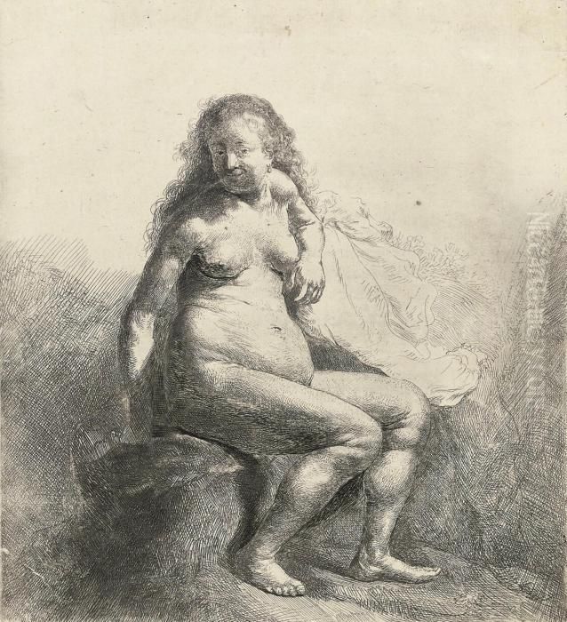 A Small Collection Of Studies Of Women Oil Painting by Harmenszoon van Rijn Rembrandt