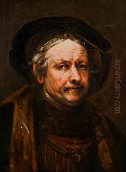 Selbstportrat Rembrandts Oil Painting by Harmenszoon van Rijn Rembrandt