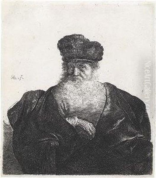 Oldman With Beard Oil Painting by Harmenszoon van Rijn Rembrandt