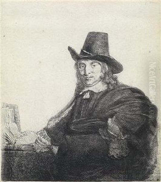 Portrait Of The Painter Jan Asselyn Oil Painting by Harmenszoon van Rijn Rembrandt
