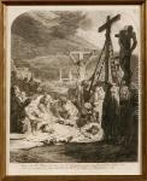 Christ Crucified Oil Painting by Harmenszoon van Rijn Rembrandt