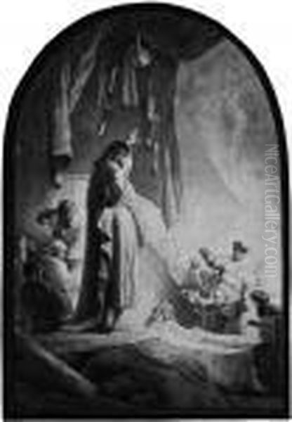 Die Grose Auferweckung Des Lazarus Oil Painting by Harmenszoon van Rijn Rembrandt