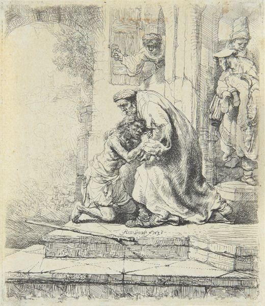 The Return Of The Prodigal Son Oil Painting by Harmenszoon van Rijn Rembrandt