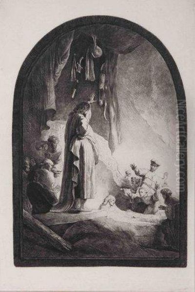 La Resurrection De Lazare Oil Painting by Harmenszoon van Rijn Rembrandt