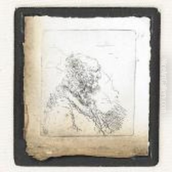 Bald Old Man With A Short Beard, In Profile Right Oil Painting by Harmenszoon van Rijn Rembrandt