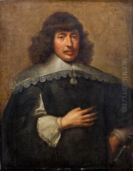 Portrat Eines Herren Mit Degen Oil Painting by Harmenszoon van Rijn Rembrandt