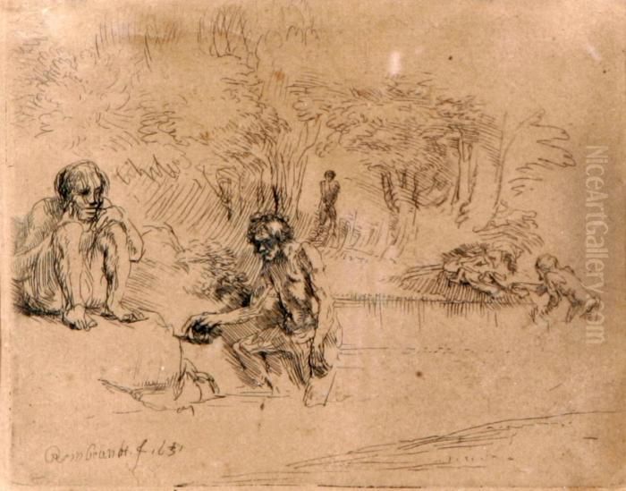 Efter Oil Painting by Harmenszoon van Rijn Rembrandt