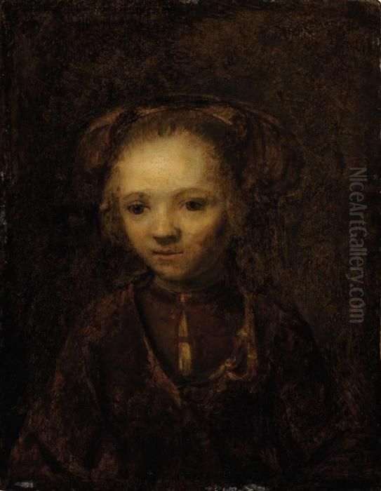 Portrait Of A Girl Oil Painting by Harmenszoon van Rijn Rembrandt