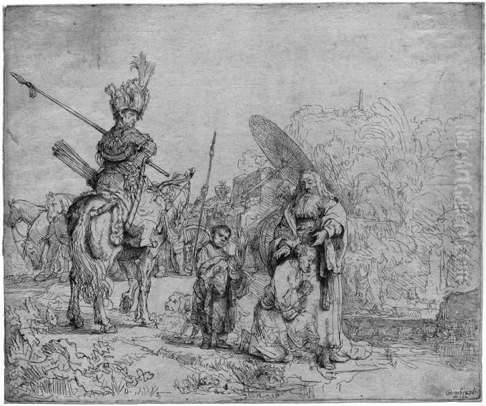 Die Taufe Des Kammerers Oil Painting by Harmenszoon van Rijn Rembrandt