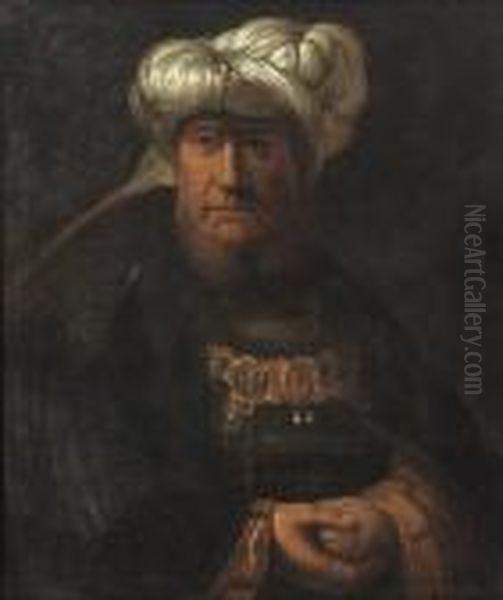 A Tronie Oil Painting by Harmenszoon van Rijn Rembrandt