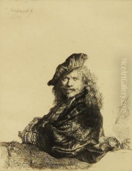Self Portrait Oil Painting by Harmenszoon van Rijn Rembrandt