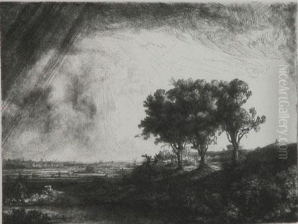 Trees Oil Painting by Harmenszoon van Rijn Rembrandt