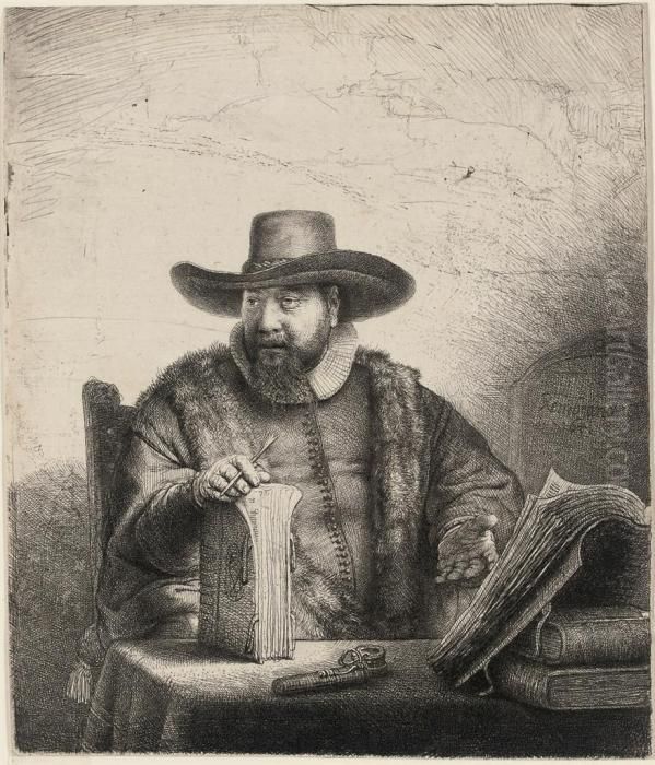 Cornelis Claesz. Anslo, Preacher Oil Painting by Harmenszoon van Rijn Rembrandt