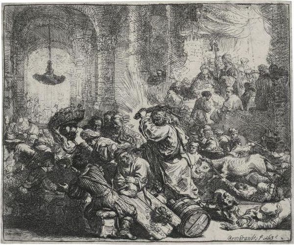 The Adoration Of The Shepherds: Night Piece Oil Painting by Harmenszoon van Rijn Rembrandt