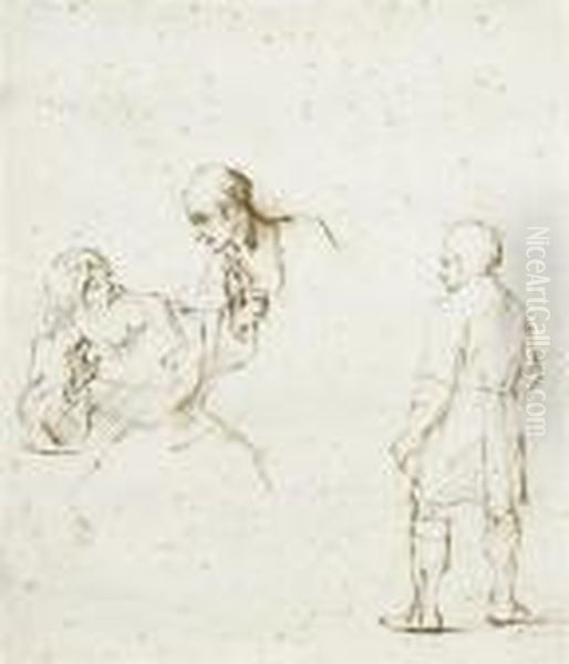 Study For Jacob, Who Is Brought The Blood-covered Coat Oil Painting by Harmenszoon van Rijn Rembrandt