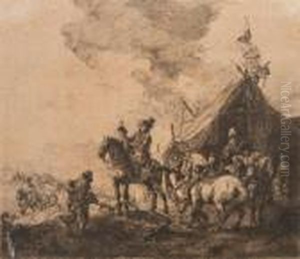Accampamento Di Soldati Oil Painting by Harmenszoon van Rijn Rembrandt