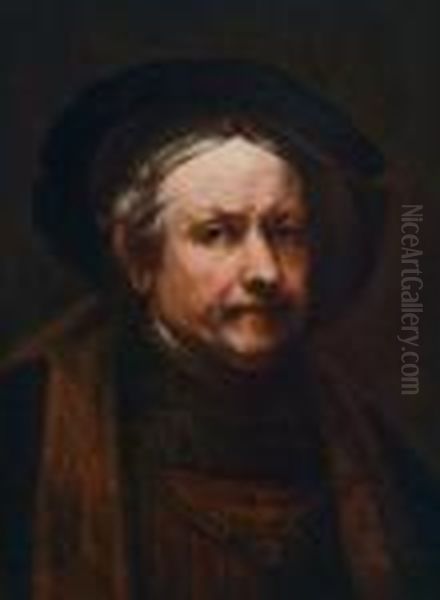 Selbstbildnis Rembrandts Oil Painting by Harmenszoon van Rijn Rembrandt