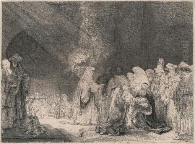 The Presentation In The Temple Oil Painting by Harmenszoon van Rijn Rembrandt
