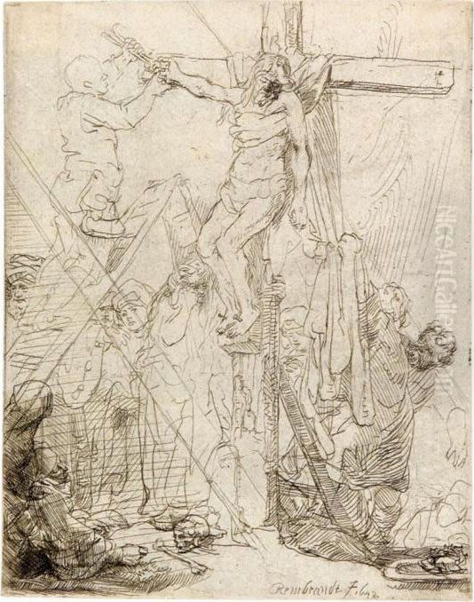The Descent From The Cross Oil Painting by Harmenszoon van Rijn Rembrandt