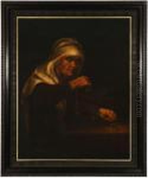 A Money Changer Oil Painting by Harmenszoon van Rijn Rembrandt