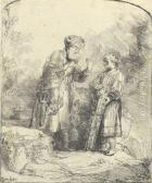 Abraham Und Isaak Oil Painting by Harmenszoon van Rijn Rembrandt