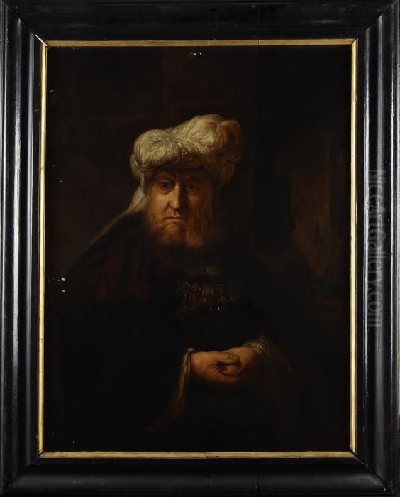 Man I Turban Oil Painting by Harmenszoon van Rijn Rembrandt