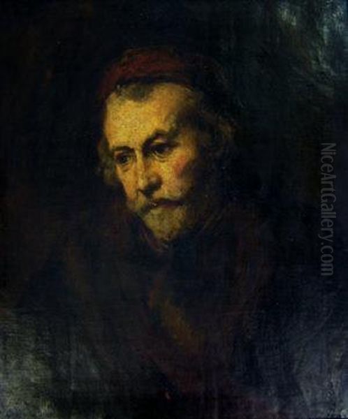 Old Man Dressed As Saint Paul Oil Painting by Harmenszoon van Rijn Rembrandt