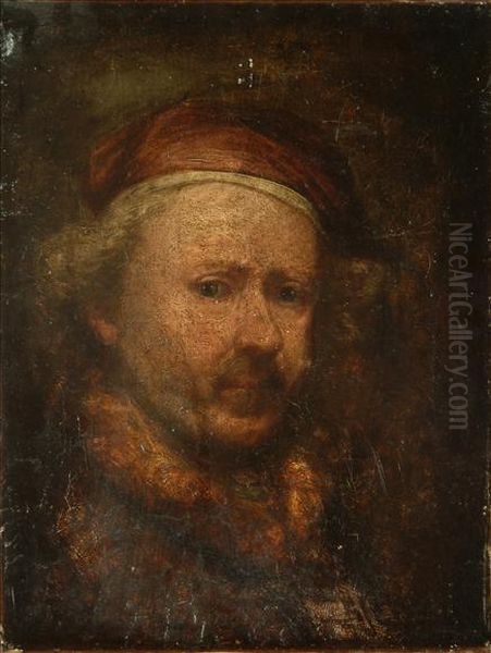 Self Portrait Oil Painting by Harmenszoon van Rijn Rembrandt