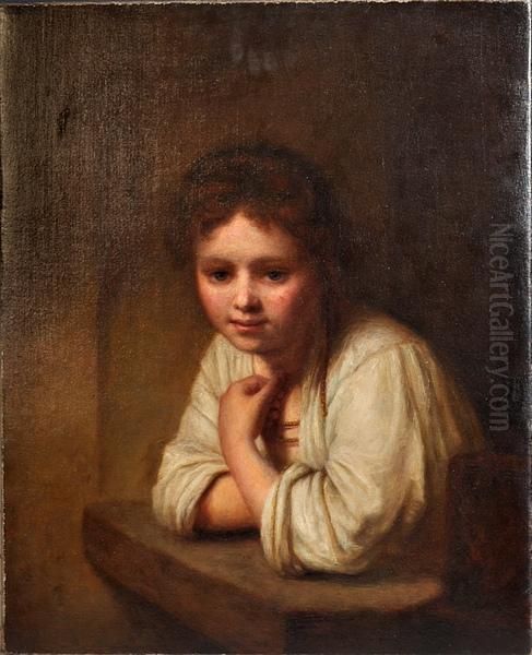 Girl At A Window Oil Painting by Harmenszoon van Rijn Rembrandt