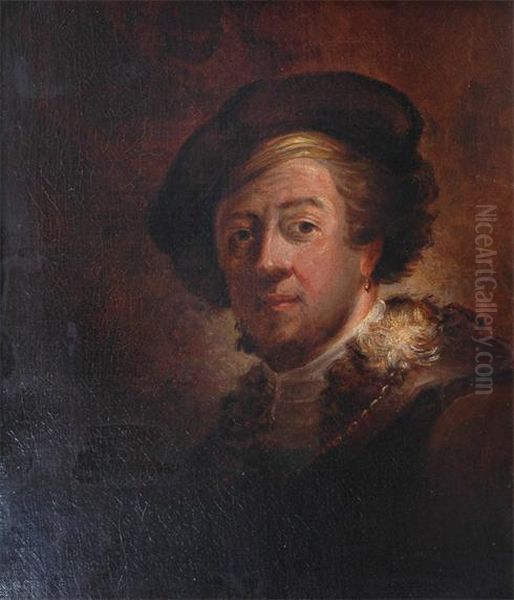 Portrait Of Head And Shoulders Of A Man Oil Painting by Harmenszoon van Rijn Rembrandt