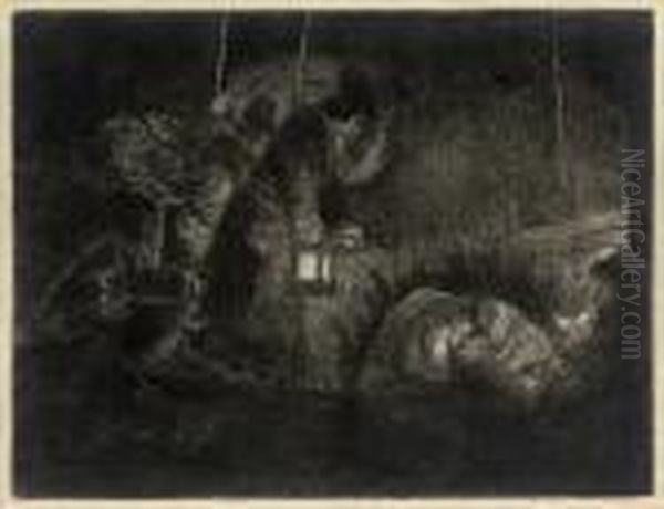 The Adoration Of The Shepherds Oil Painting by Harmenszoon van Rijn Rembrandt