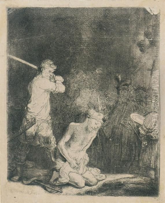 The Beheading Of Saint John The Baptist Oil Painting by Harmenszoon van Rijn Rembrandt