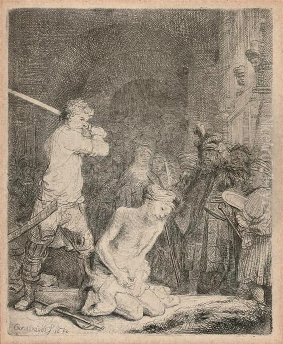 The Beheading Of John The Baptist Oil Painting by Harmenszoon van Rijn Rembrandt