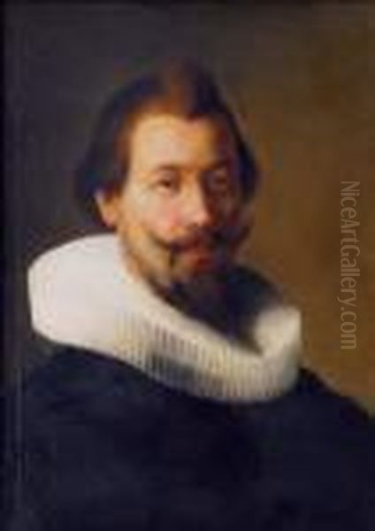Herr Mit Muhlsteinkrause Oil Painting by Harmenszoon van Rijn Rembrandt