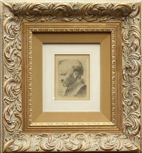 Head Of A Bald Man Oil Painting by Harmenszoon van Rijn Rembrandt